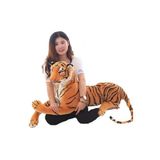 Hediyecik 130 Cm Büyük Boy Gerçek Görünümlü Peluş Kaplan, Sarı