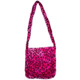 Hediyecik Leopar Desenli Peluş Çanta, Pembe
