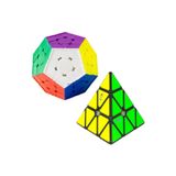 Hediyecik Orjinal Megaminx Pyraminx 2'Li Zeka Küpü Rubik Küp Set
