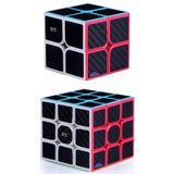 hediyecik Qiyi Zeka Küpü Seti 2x2 3x3 Karbon Fiber Akıl Küpü Rübik Küp Set