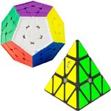 Hediyecik Speed Pyraminx ve Megaminx 2'li Zeka Küpü Seti Aile İçin Uygun Strateji Oyunu