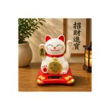 hediyeconcepti Solar Enerjili Şans Getiren Kedi Maneki Neko Dekoratif Biblo Feng Shui