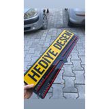 hediyedesen Renault Megane YAZILI 3D KABARTMALI PİANO BLACK LÜKS PLEKSİ TAKMATİK PLAKALIK