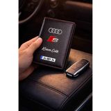 HEDİYEDİYE Kişiye Özel Audi S Logolu Termo Deri Ruhsat Kabı