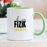 Hediyehanem 1190BW8LZ Fizik Öğretmeni Yeşil Kupa Bardak