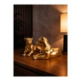 Hediyehanem Aslan Biblo Dekoratif Heykel Gold Modern Salon Ofis Masa Üstü Obje 12,5x9,5x7 cm