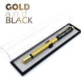 Hediyehanesi Kişiye Özel Isimli Kalem Gold ve Siyah Ögretmene Hediye