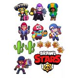 hediyehobihersey Erkek BrawlStars Yenilebilir Resimli Pasta Ve Kurabiye Baskı Kağıdı, Yenilebilir Baskı