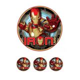 hediyehobihersey Iron Man Resimli Yenilebilir Pasta Ve Kurabiye Üstü Süsleme Kağıdı, Yenilebilir Baskı