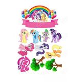 hediyehobihersey Little Pony Resimli Yenilebilir Pasta Üstü Şeker Kağıdı Baskısı, Yenilebilir Baskı