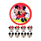 hediyehobihersey Mickey Mouse & Minnie Mouse Resimli Yenilebilir Şeker Kağıt Pasta Ve Kurabiye Baskısı