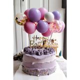 hediyehobihersey Mor Pembe Balon Pasta Süsü