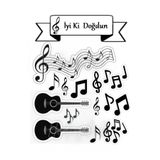 hediyehobihersey Notalar Müzik Resimli Yenilebilir Pasta Üstü Şeker Kağıdı Baskısı, Yenilebilir Baskı
