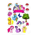 hediyehobihersey Pony Resimli Yenilebilir Pasta Üstü Şeker Kağıdı Baskısı, Yenilebilir Baskı