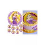 hediyehobihersey Rapunzel Resimli Yenilebilir Pasta Kurabiye Üstü Şeker Kağıt Baskısı