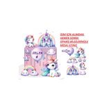 hediyehobihersey Sevimli Unicorn Yenilebilir Resimli Pasta, Pasta Resmi, Şekerli Kağıt Baskısı, Yenilebilir Kağıt