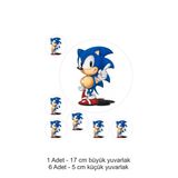 Hediyehobihersey Sonic 7 Adet A4 Yenilebilir Pasta Kurabiye Şeker Hamuru Kağıt Baskısı Hd Kalite Yüksek