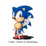 Hediyehobihersey Sonic Büyük Boy 20X24 Cm A4 Yenilebilir Pasta Kurabiye Şeker Hamuru Kağıt Baskısı Dikdörtgen