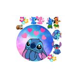 hediyehobihersey Stitch ve lilo Yenilebilir Pasta Kurabiye Şeker Hamuru Kağıt Baskısı