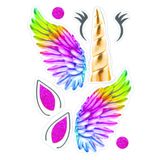 hediyehobihersey Unicorn Kanat Boynuz Kulak Pasta Baskısı, Yenilebilir Kağıt Gıda Baskısı, Resimli Baskı