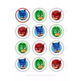 hediyehobihersey Yeni Pjmasks Resimli Yenilebilir Pasta Üstü Şeker Kağıdı Baskısı, Yenilebilir Baskı