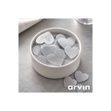 hediyehobihersey Yenilebilir Gofret Kağıdı Gümüş Kalp 2.1 cm 60 Adet