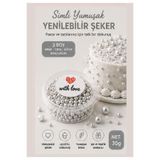 hediyehobihersey Yenilebilir Simli Pasta Süsü, Şekerleme, Simli Gümüş İnci Pasta Şekeri