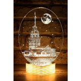 hediyekovanı Kız Kulesi Lamba 3D Led Lamba GÜNIŞIĞI