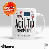 Hediyelen Acil Tıp Teknisyeni Pembe Kupa Bardak