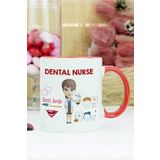 Hediyelen Dental Nurse Kırmızı Kupa Bardak