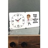 Hediyelen Doctor Ahşap Masa Saati
