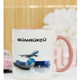 Hediyelen Gümrükçü Pembe Kupa Bardak