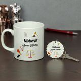 Hediyelen HDYLN335MUBASIRAHTKP Mübaşir Kupa Bardak ve Anahtarlık Set