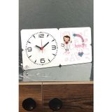 Hediyelen Hemşire Ahşap Masa Saati 004
