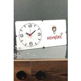 Hediyelen Hemşire Hediye Ahşap Masa Saati
