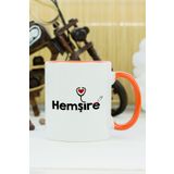 Hediyelen Hemşire Turuncu Kupa Bardak