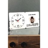 Hediyelen Makine Mühendisi Ahşap Masa Saati 004
