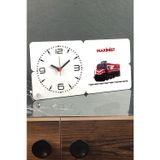 Hediyelen Makinist Ahşap Masa Saati