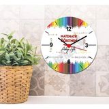 Hediyelen Matematik Öğretmeni Kalem Tasarım Duvar Saati