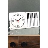 Hediyelen Müzik Öğretmeni Ahşap Masa Saati 003