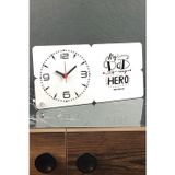 Hediyelen My Dad Is My Hero Ahşap Masa Saati