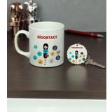 Hediyelen Sigortacı Kupa Bardak ve Anahtarlık Set