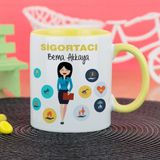 Hediyelen Sigortacı Sarı Kupa Bardak