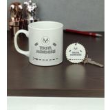 Hediyelen Tekstil Mühendisi Kupa Bardak ve Anahtarlık Set