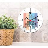 Hediyelen Tekstil Mühendisi Renkli Tasarım Duvar Saati