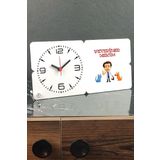 Hediyelen Veteriner Hekim Ahşap Masa Saati 001