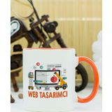 Hediyelen Web Tasarımcı Turuncu Kupa Bardak