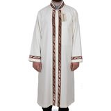Hediyeleşin Cübbe, Bordo İşlemeli Cübbe, Sırmalı Cübbe, İmam Cübbesi - Krem - Krem - Bordo