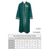 Hediyeleşin Cübbe, Sarı İşlemeli Cübbe, Sırmalı Cübbe, İmam Cübbesi - YEŞİL - XL - Yeşil