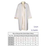 Hediyeleşin İşlemeli Cübbe, Sırmalı Cübbe, Imam Cübbesi - Beyaz